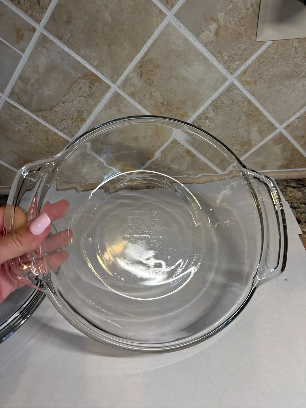 Anchor Hocking Encore 1.5 Qt Glass Casserole Dish with Lid, 8.25” Round EUC